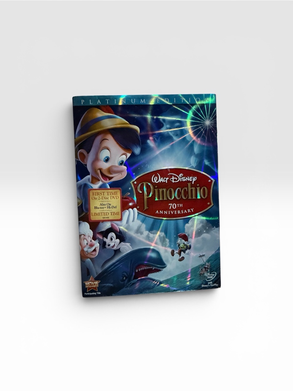 Walt Disney Pinocchio 70th Anniversary Platinum Edition DVD - Blue Cover